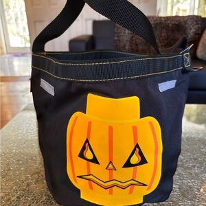 Lego pumpkin Jack O'Lantern Tote Bag Bucket Pumpkin Head